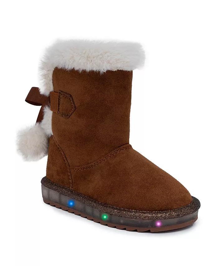 

Ботинки Maizen Cozy Light-Up на липучках для девочек Sugar, коричневый