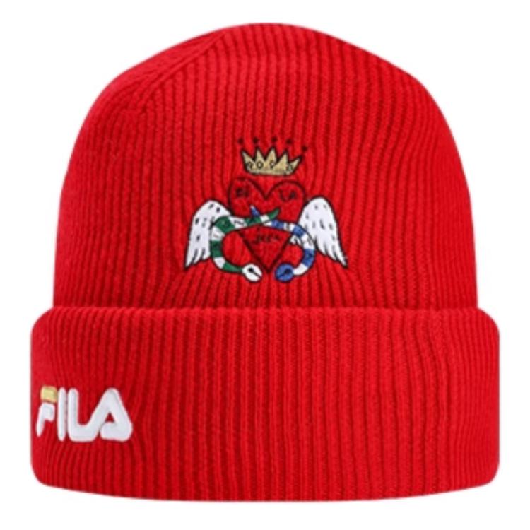 

FILA Женская шапка-бини из овечьей шерсти красная, Red