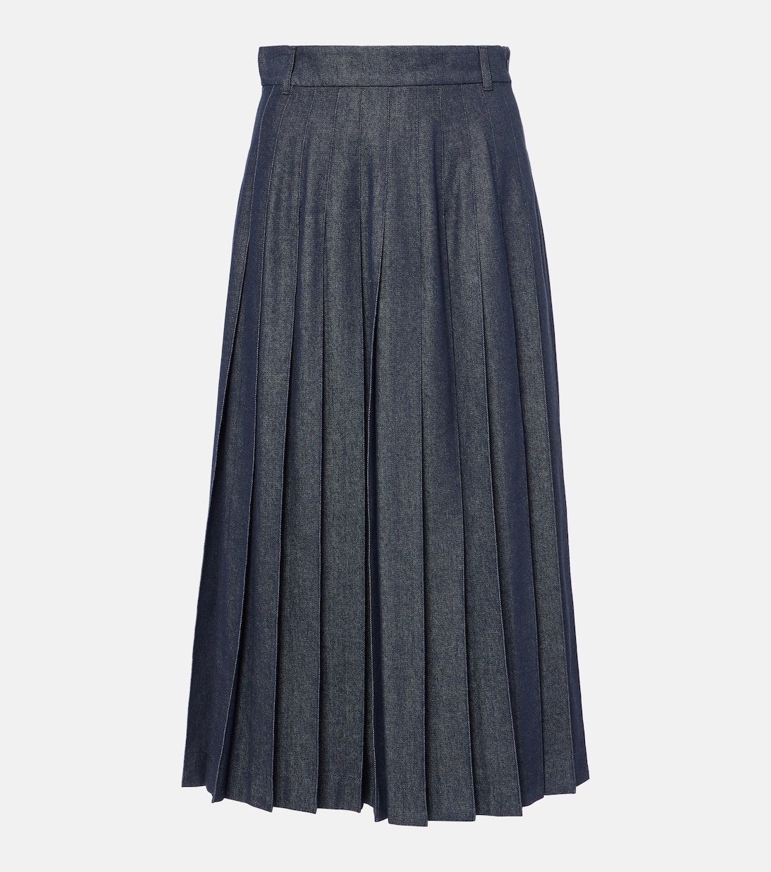 

Юбка миди из плиссированного денима Vale S Max Mara, Denim Blue