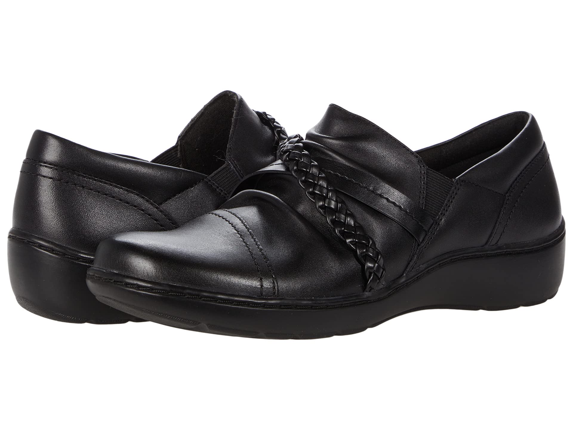 Лоферы Clarks Cora Braid Shoe, черный