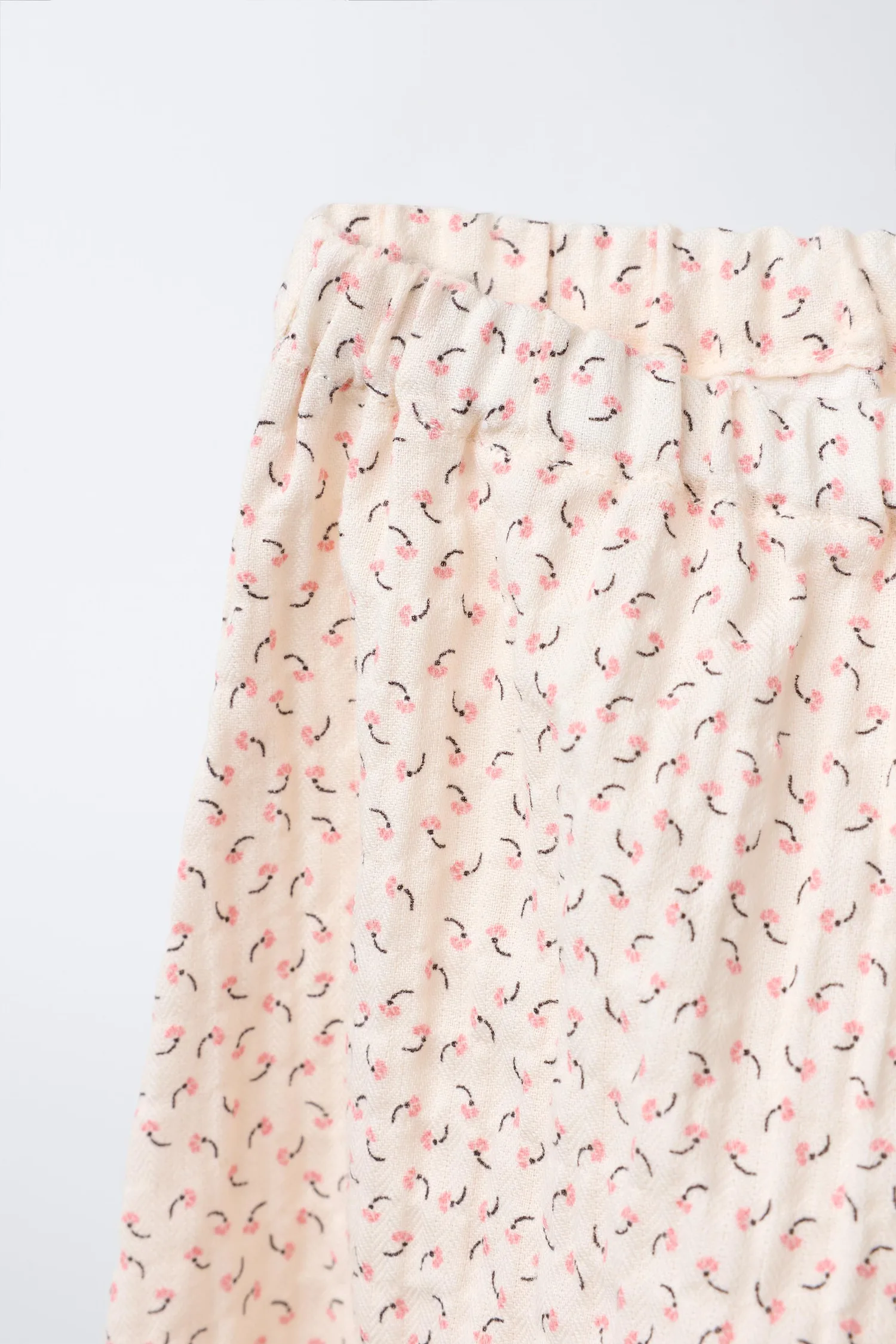 Спортивные брюки с цветочным рисунком Zara, экрю — фото 3