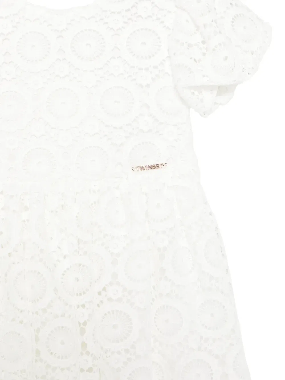 Платье с круглым вырезом Twinset Kids, белый — фото 3