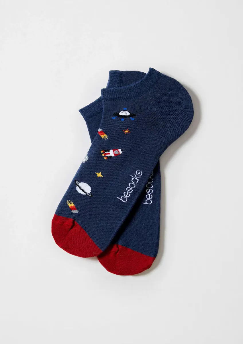 

Носки унисекс темно-синего цвета из органического хлопка Besocks, синий