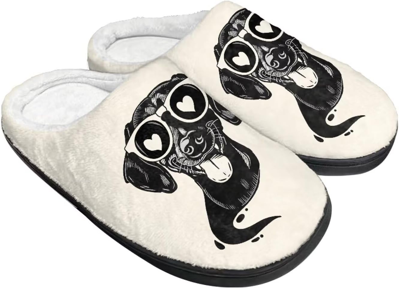 

Зимние пушистые тапочки для женщин и мужчин, мягкие и удобные тапочки, противоскользящие домашние тапочки для ходьбы Wanzuoeng, черный/бежевый