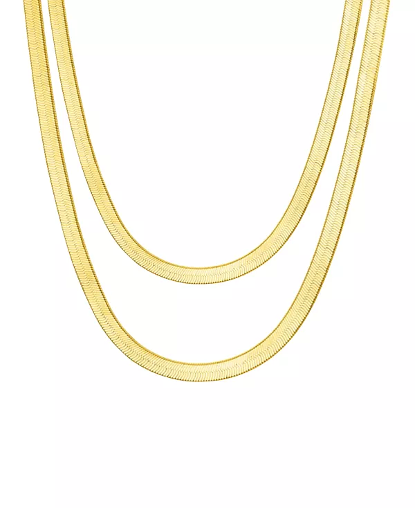 

Комплект из 2 ожерелий Maelle с рисунком «ёлочка» Ben Oni, gold