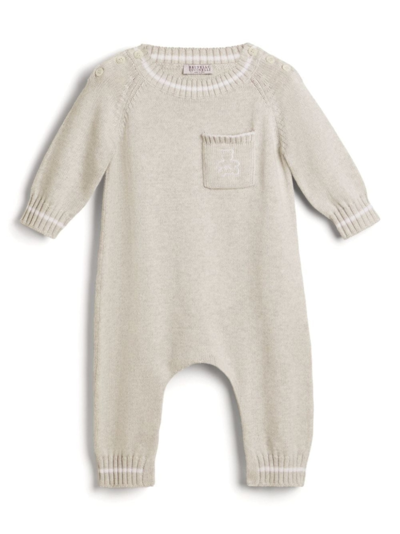 

Brunello Cucinelli Kids ромпер Bernie, нейтральный цвет