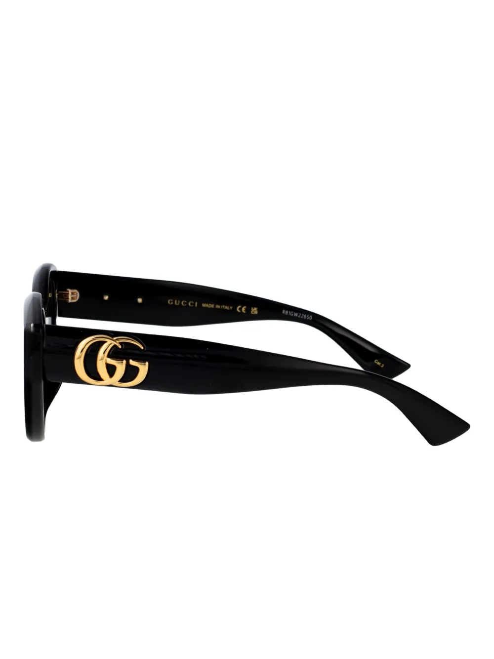 Солнцезащитные очки в оправе «cat-eye» (кошачий глаз) Gucci, черный — фото 3