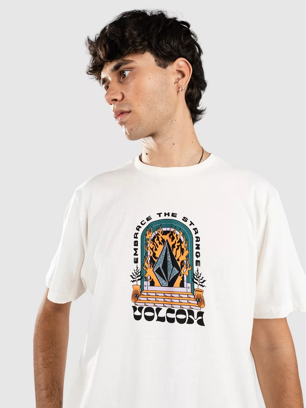 

Футболка «Испуганный камень» Volcom, белый