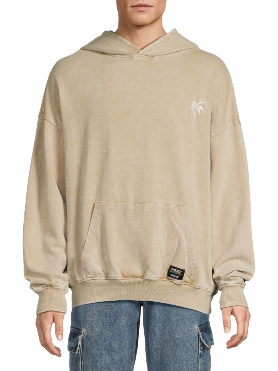 

Толстовка с логотипом Palm с кислотной стиркой Wesc, цвет Acid Wash Twill