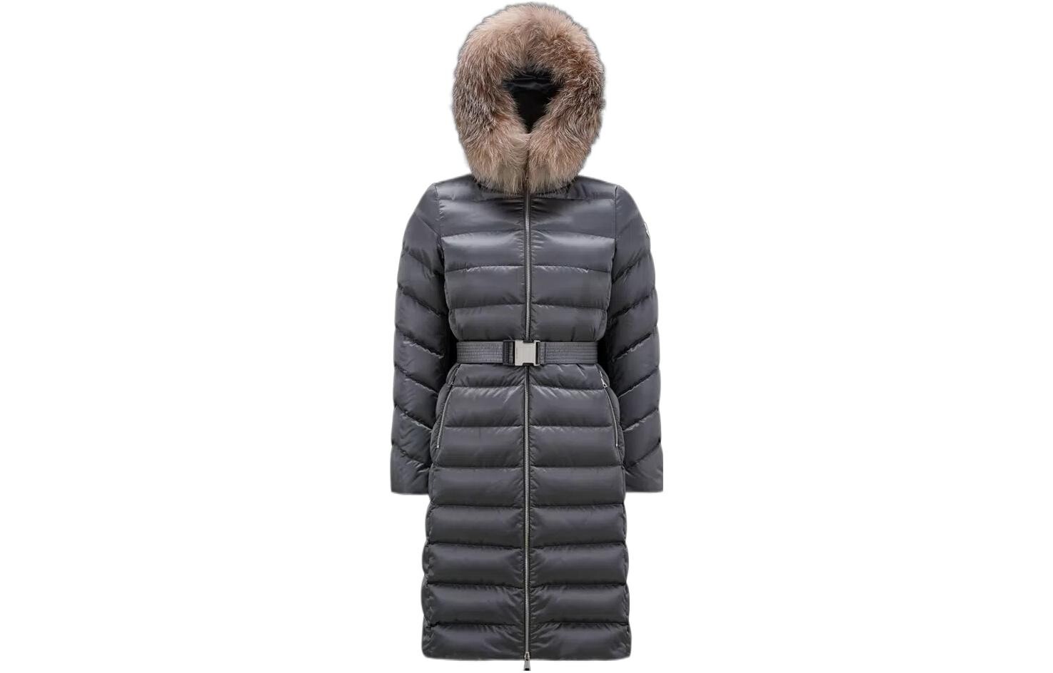 

Пуховик женский серый Moncler
