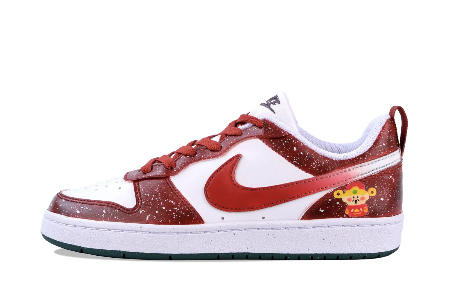 

Противослипкие износостойкие детские скейтборд кроссовки Court Borough burgundy для подростков Nike, Burgundy