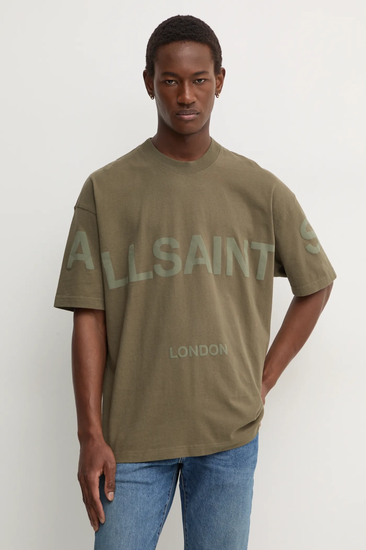 

Футболка BIGGY из хлопка AllSaints, зеленый