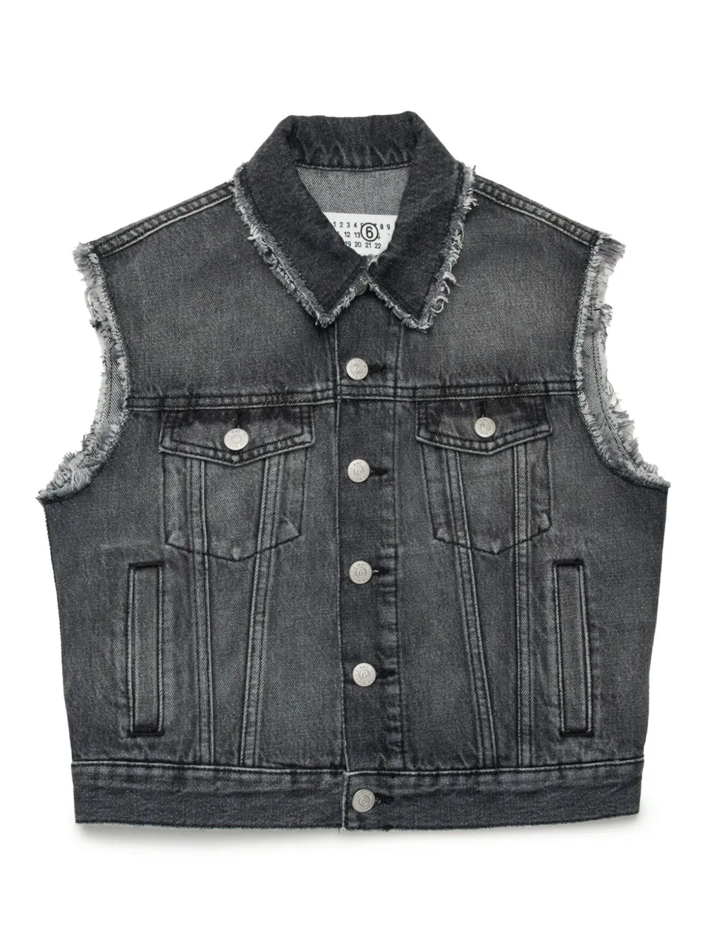 

Жакет без рукавов MM6 Maison Margiela Kids, серый
