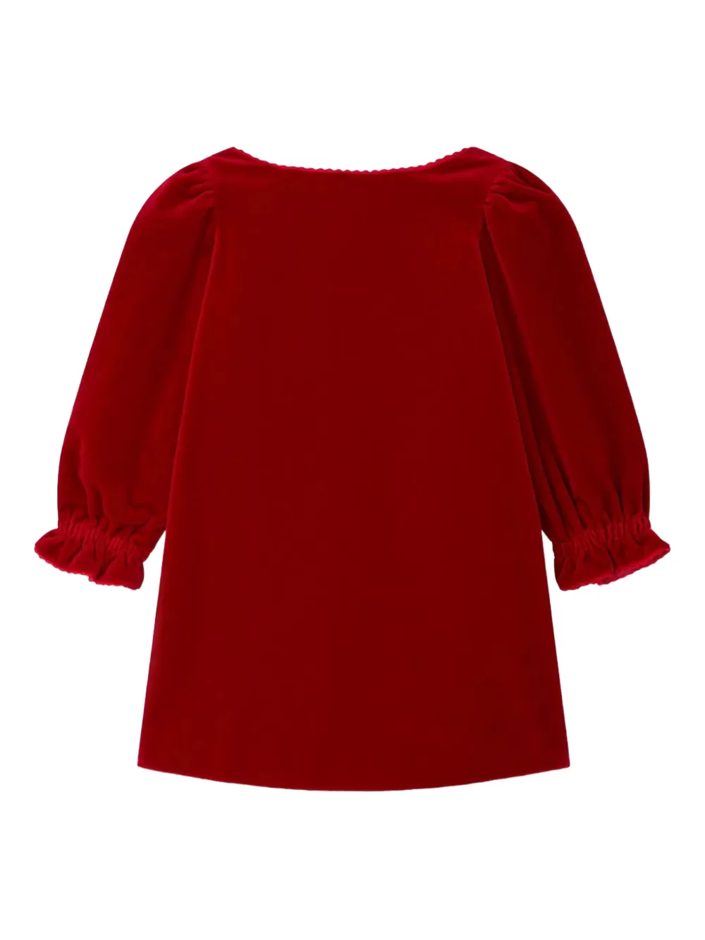 

Платье с рюшами и бантом Bonpoint, красный