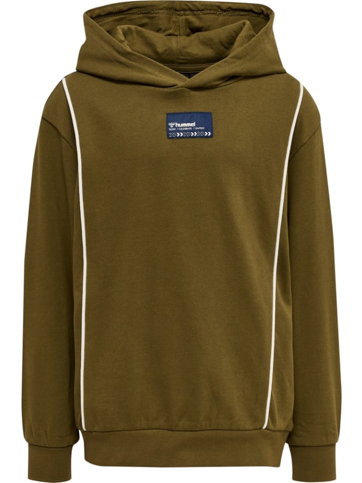 

Детская толстовка с капюшоном Ditmer Hoodie зеленого цвета Hummel