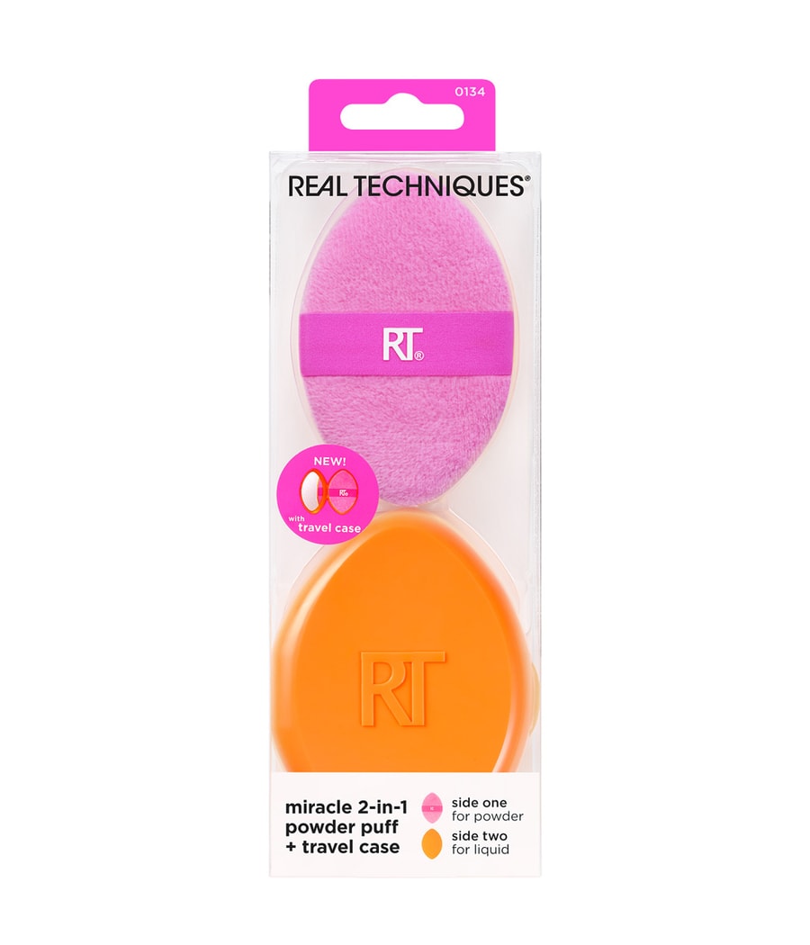 

Спонж для макияжа Real Techniques Miracle Powder Puff + Case, 1 шт.