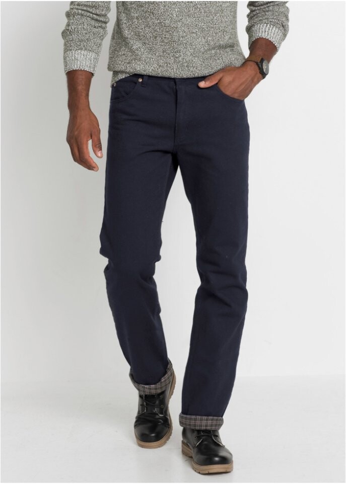 Классические термоджинсы прямого кроя John Baner Jeanswear, черный — фото 3