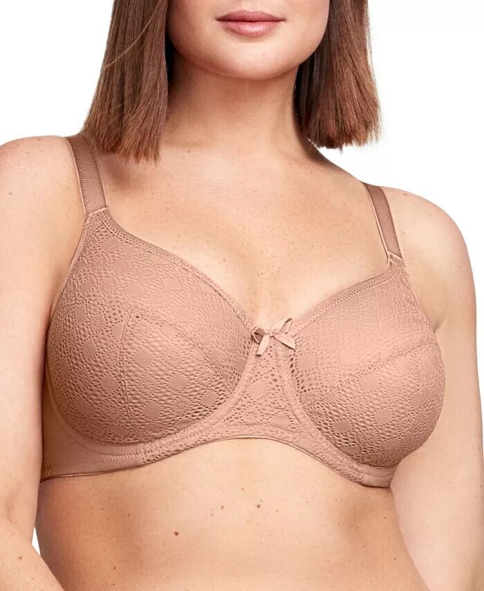 

Бюстгальтер Wonderwire Lace Comfort Bra больших размеров для полной фигуры 9855 Glamorise, коричневый