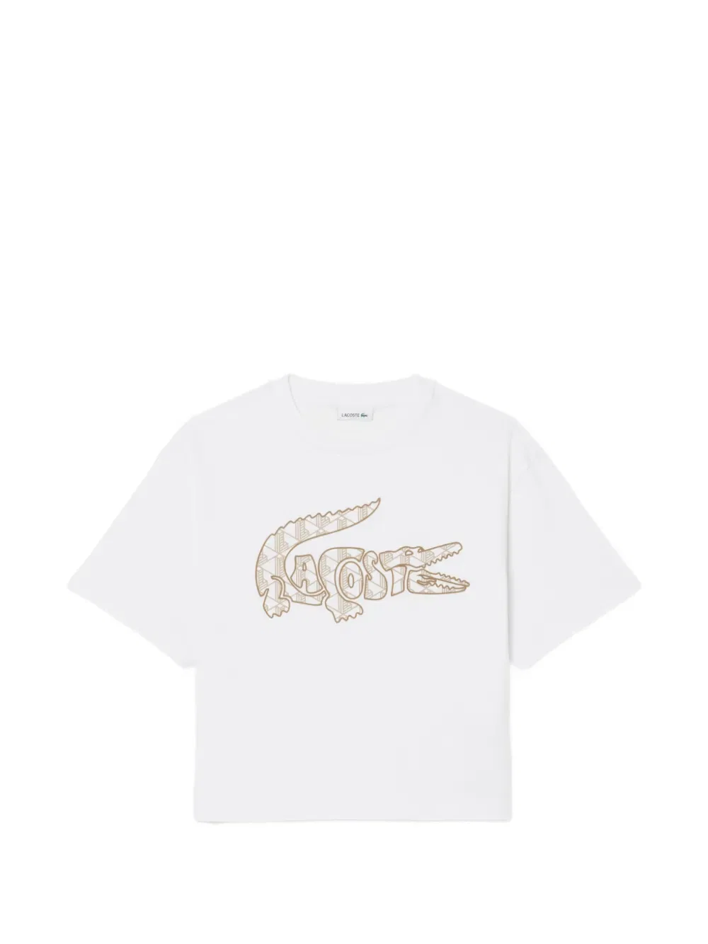Футболка с круглым вырезом и логотипом Lacoste, белый