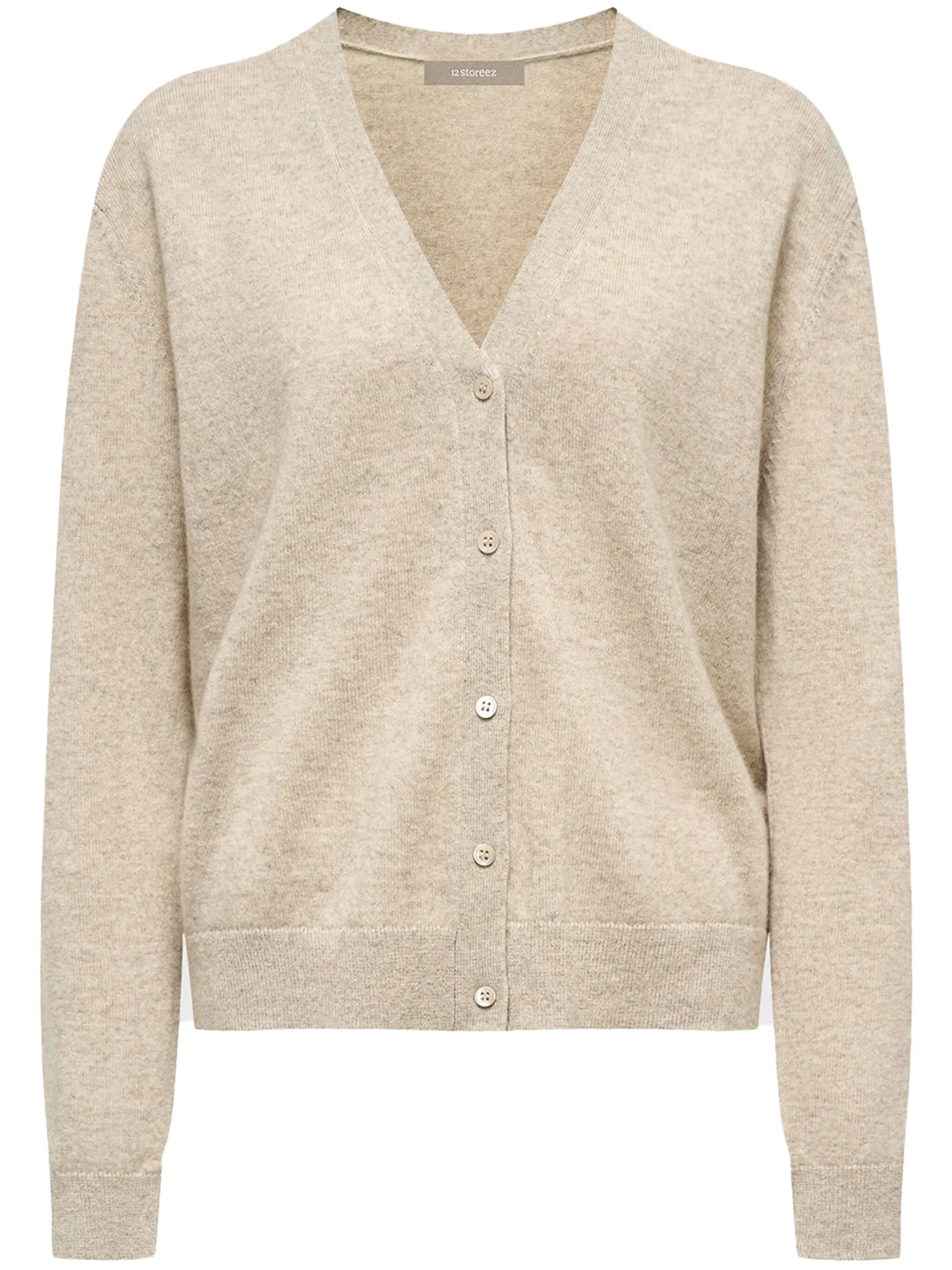 

Кардиган на пуговицах с V-образным вырезом 12 Storeez, бежевый