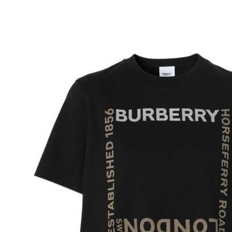 Футболка Burberry, женская, хлопковая, черный — фото 2