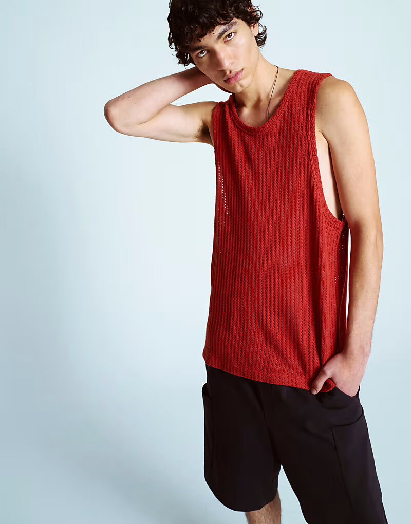 

Майка Topman крючком цвета ржавчины