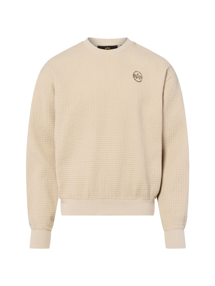 

Alpha Industries Свитшот Studio Waffle бежевого цвета