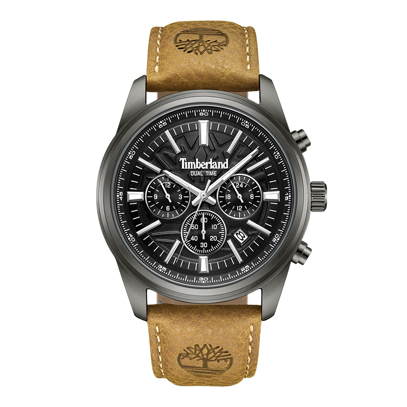 

Timberland Часы Bernardston Collection Wrist Watch Quartz Movement Leather Strap Blue Dial Men's Watch, Black (TDWGF0041205)