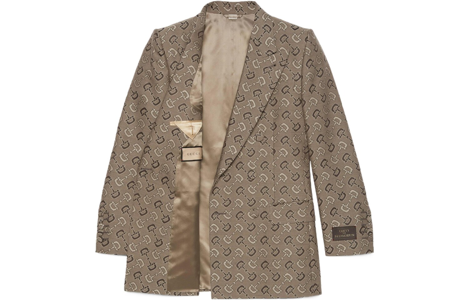 Деловой костюм мужской коричневый Gucci, коричневый — фото 2