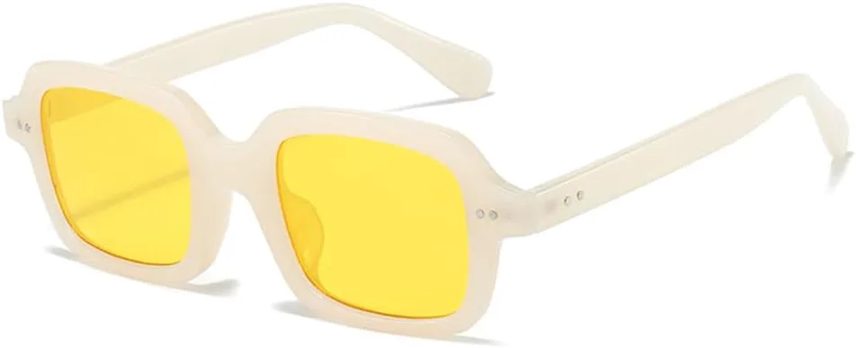 

Женские солнцезащитные очки Jelly Color в стиле панк с заклепками, мужские очки UV400 для занятий спортом на открытом воздухе, бега и езды generic, Jelly Beige Yellow