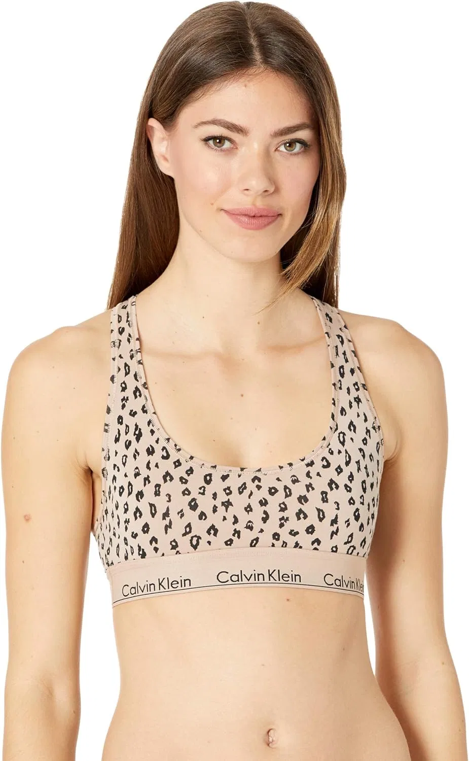 Бюстгальтер Calvin Klein Womens Modern Cotton Unlined Wireless Bralette, бежевый