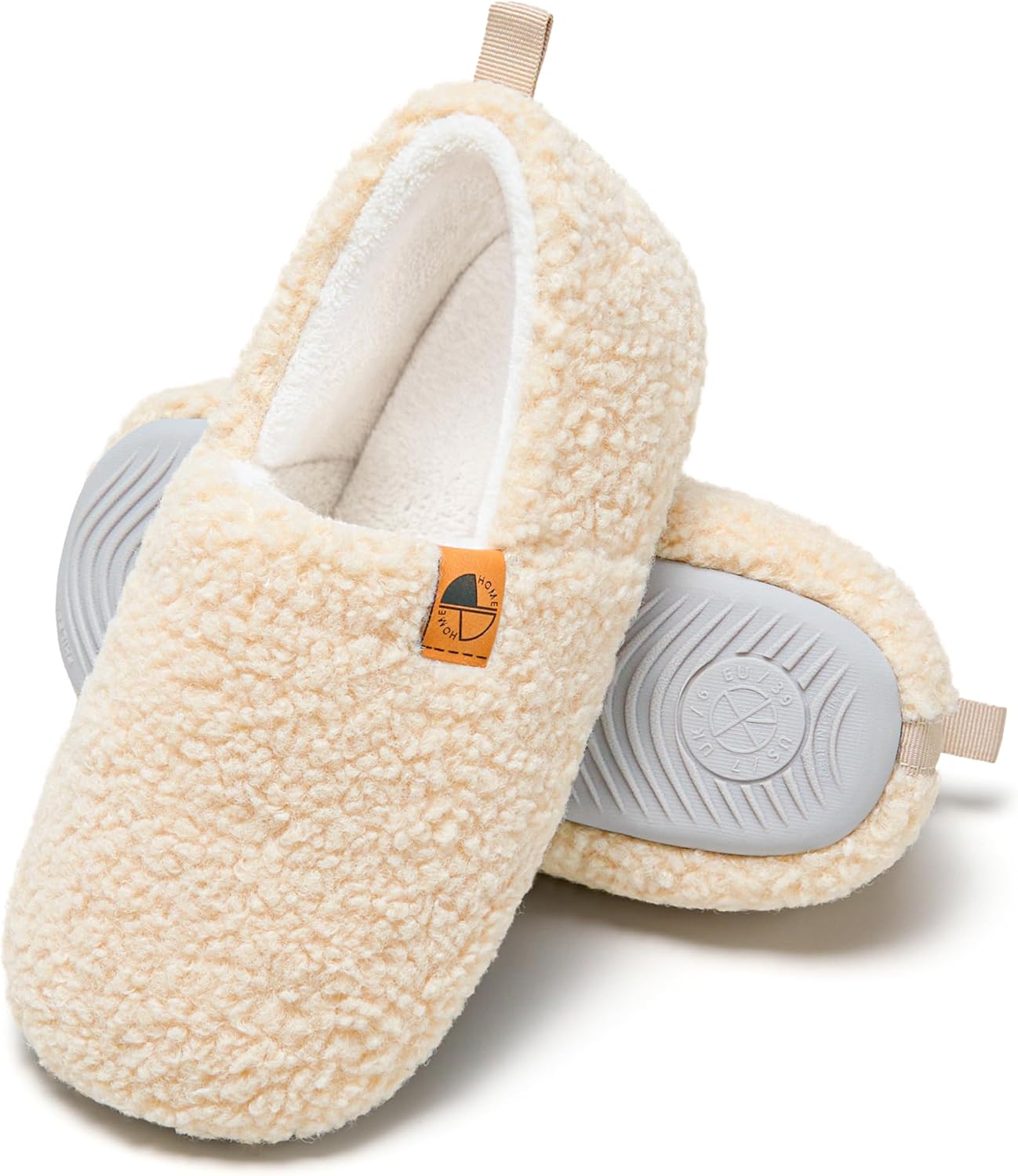 

Домашние тапочки для женщин и мужчин, легкие, с эффектом памяти, теплые закрытые тапочки с мягким флисом для использования дома и на улице Fhilepon, хаки