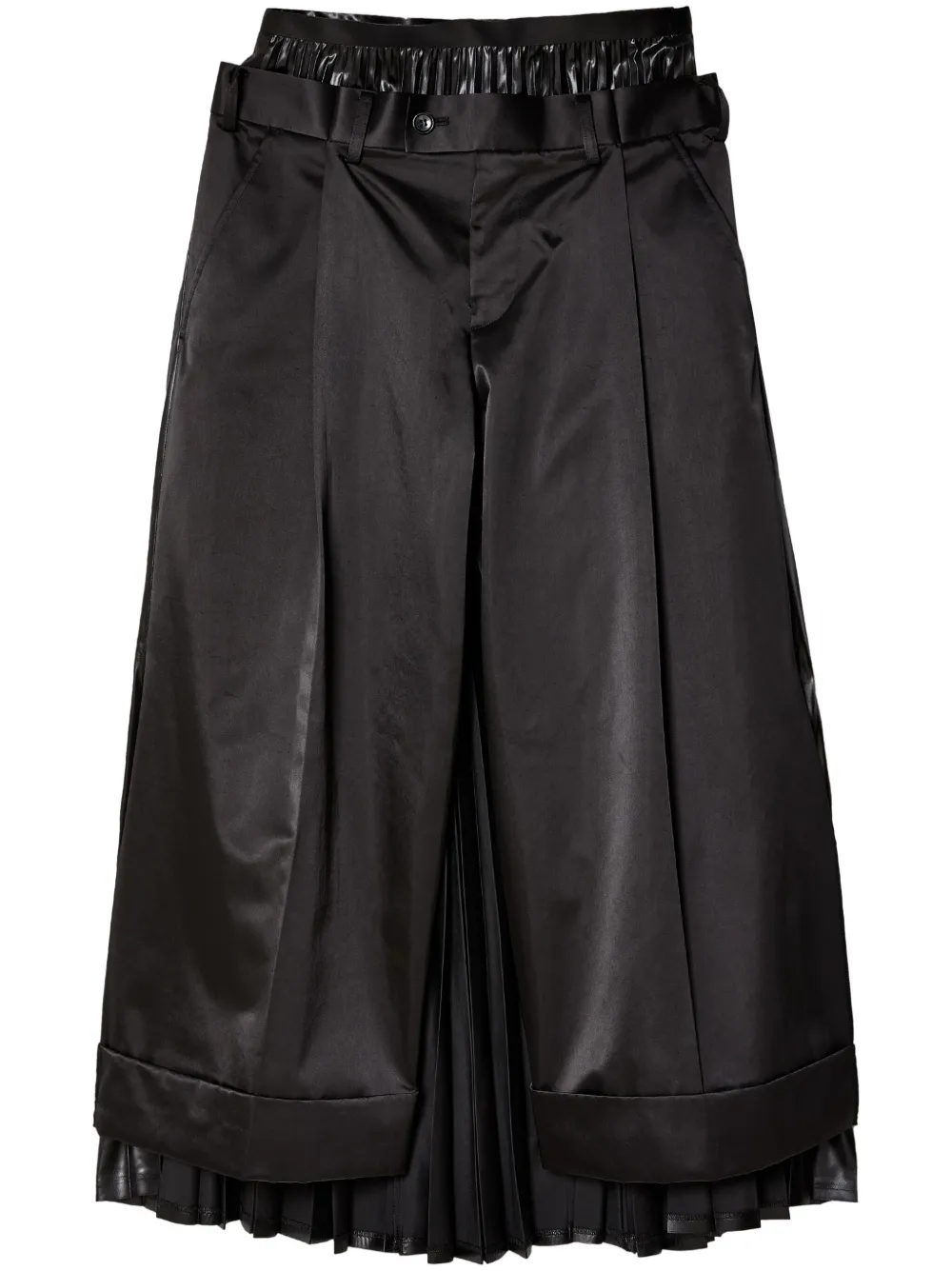

Укороченные плиссированные брюки JUNYA WATANABE, черный
