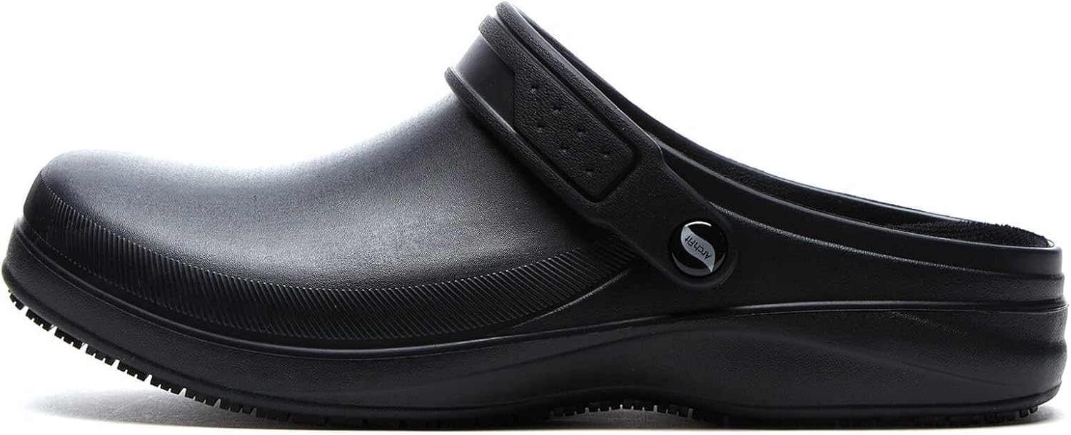 Мужские клогги Skechers Riverbound Sr с поддержкой свода стопы, черный — фото 4