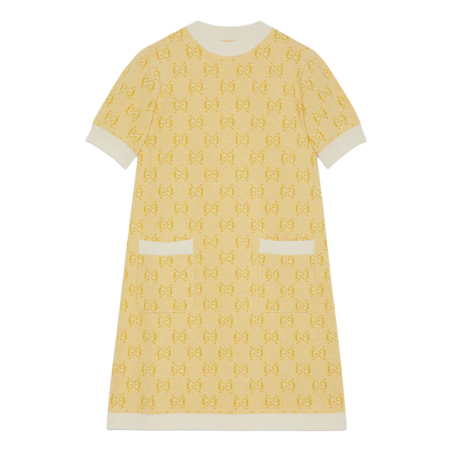 

Платье (WMNS) Gucci GG Wool Jacquard Dress 'Yellow'