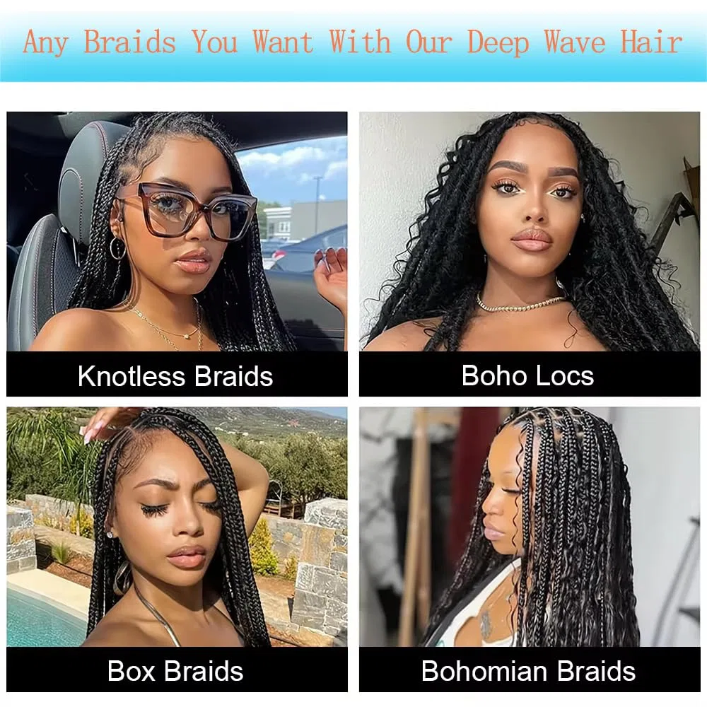 Искусственные волосы Deep Wave Bulk Braiding Hair для афрокосичек ‎Taoyemy, P27/30# — фото 4