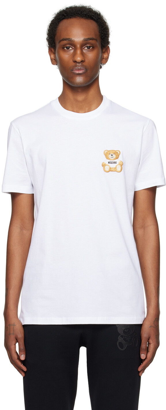 

Футболка с нашивкой Тедди Moschino, белый