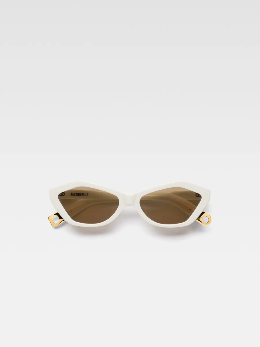 

Бриллиантовые солнцезащитные очки Люнеты Бамбино Jacquemus, белый