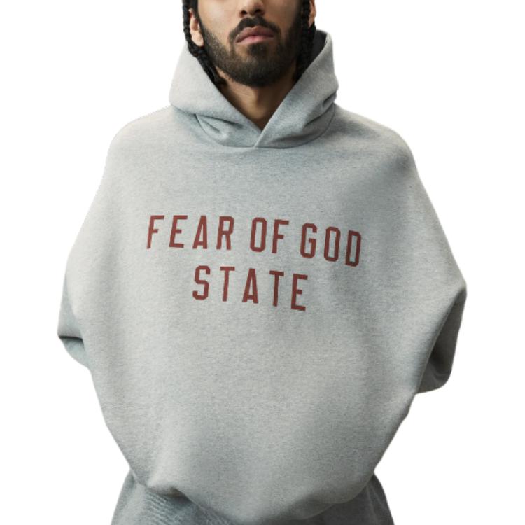 Худи Fear of God Essentials II Hoodie 'Dark Heather', серый — фото 3