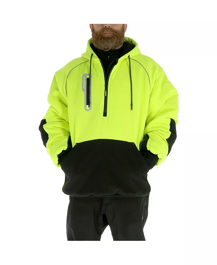 

Мужской утепленный худи HiVis PolarForce с капюшоном и карманом-кенгуру — повышенная видимость RefrigiWear, зеленый