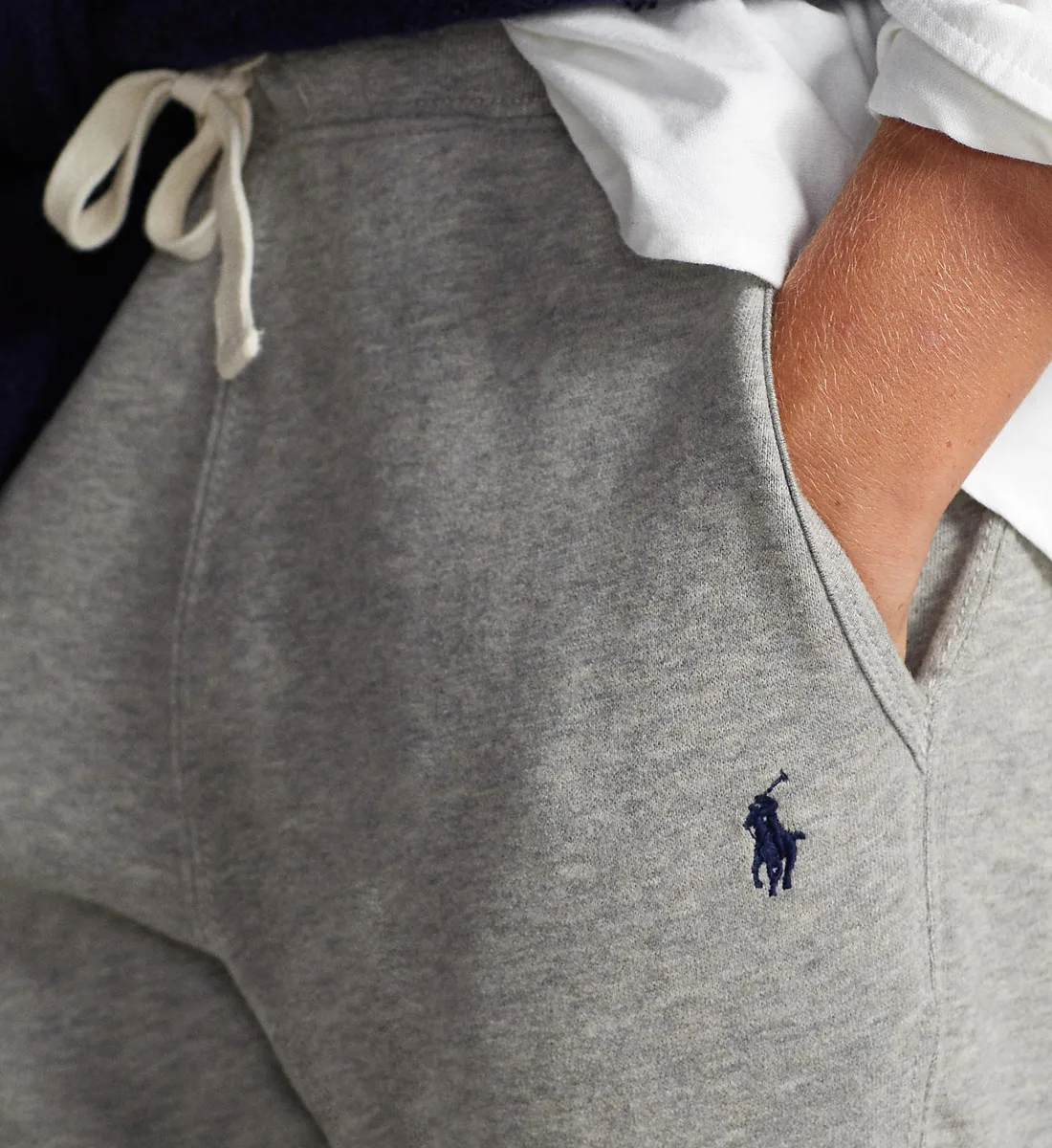 Брендовые хлопковые спортивные брюки POLO RALPH LAUREN, серый — фото 4