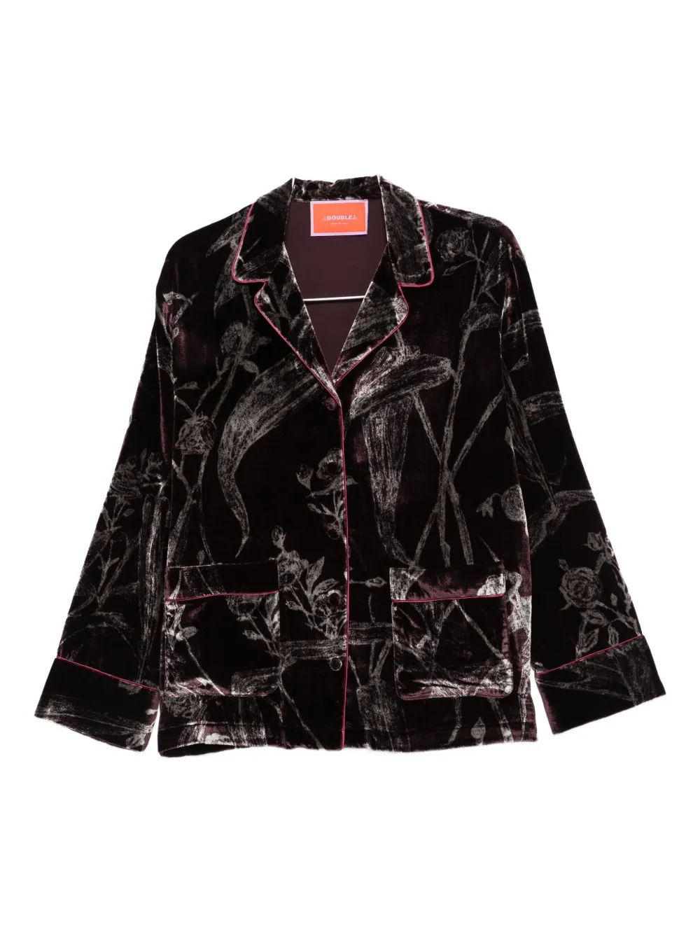 

Вельветовая пижамная рубашка La DoubleJ, красный