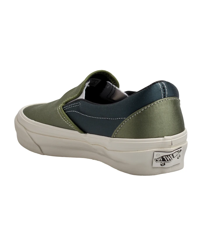 Атласные слипоны с высококачественной отделкой Vans, зеленый — фото 4