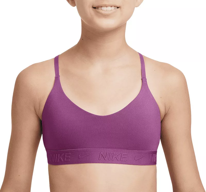 

Спортивный бюстгальтер Nike Dri-FIT Indy для девочек, цвет Hot Fuchsia