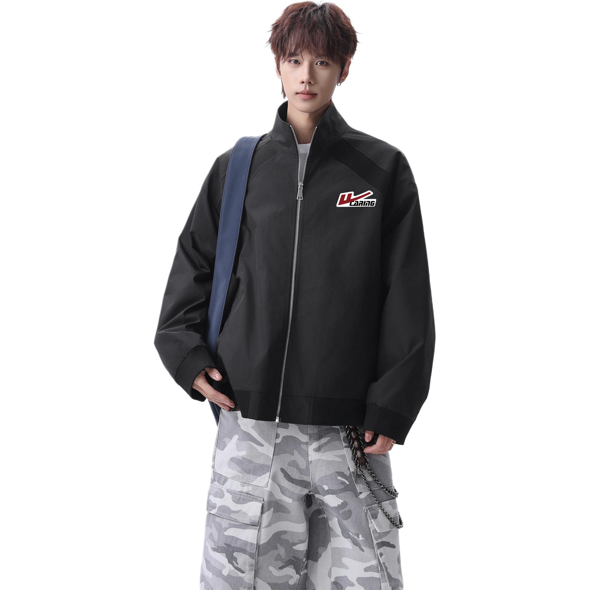 

Куртка Unisex Stand Collar Moderate Pilot WARRIOR, черный (diy badge)