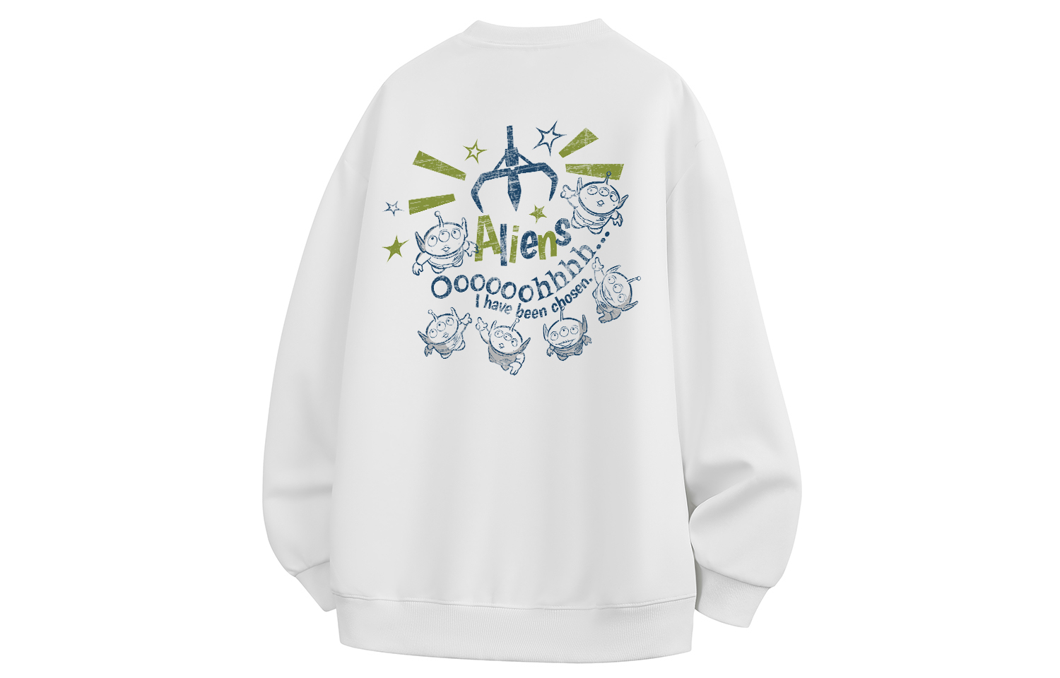 

Свитшоты Unisex Crew Neck Moderate Heavyweight Disney, белый fleece-lined