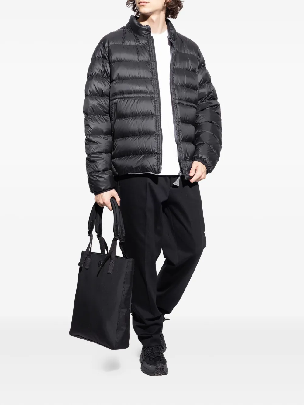 Кроссовки с трикотажными вставками MONCLER, черный — фото 3