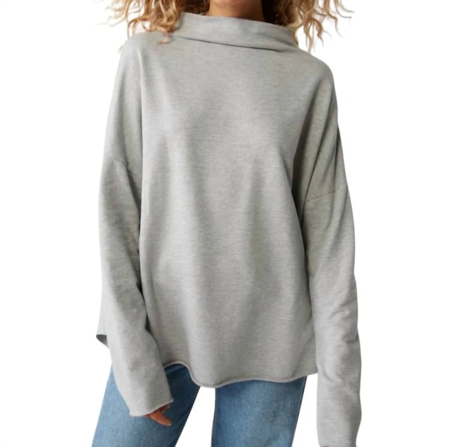 

Топ с воротником-стойкой Laurel в цвете Heather Grey Michael Stars