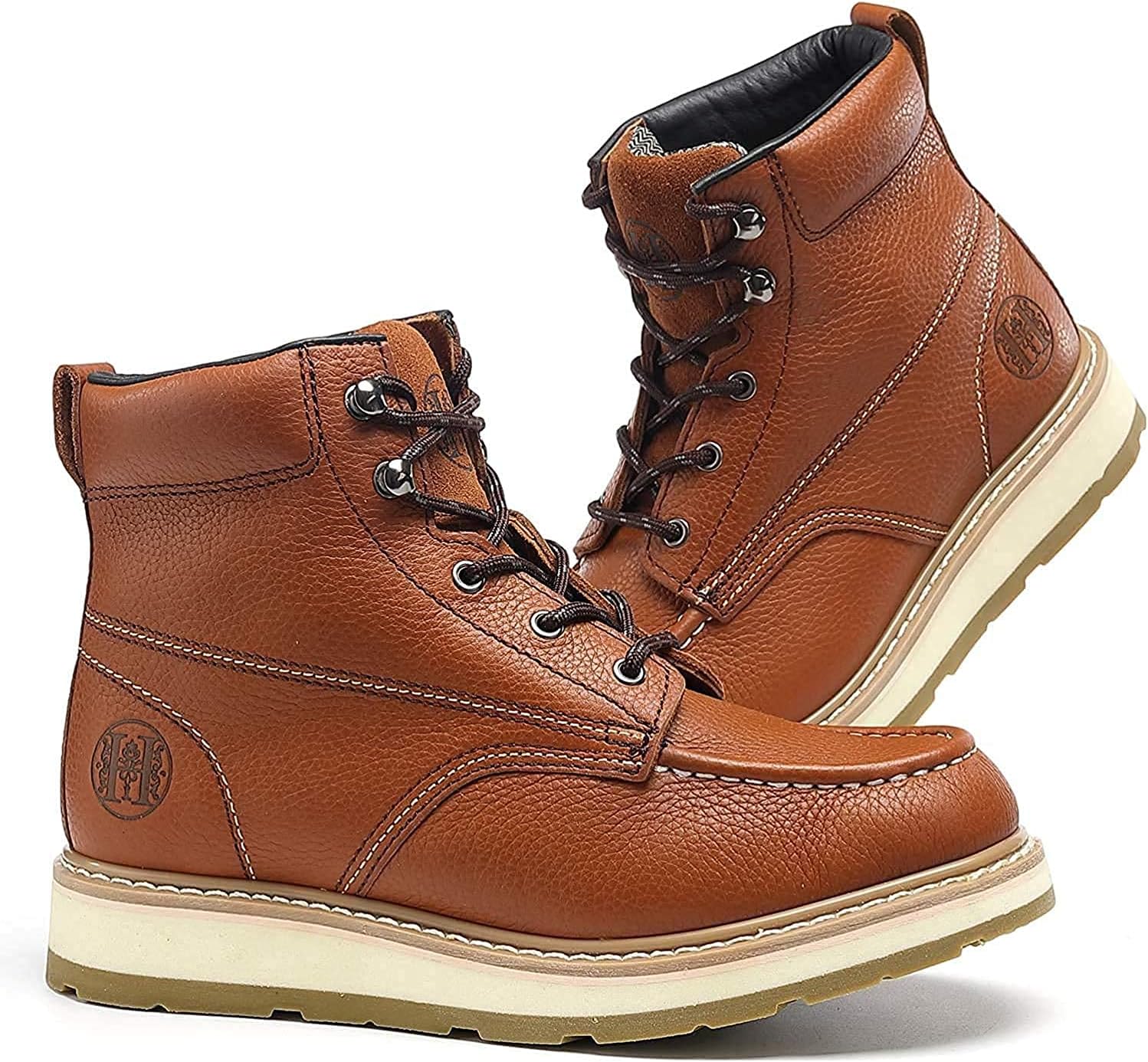 

Мужские стильные классические ботинки HANDROCK с мягким носком-мокасином 6 и подошвой типа «клин» с противоскользящим эффектом, модель 84994, коричневый