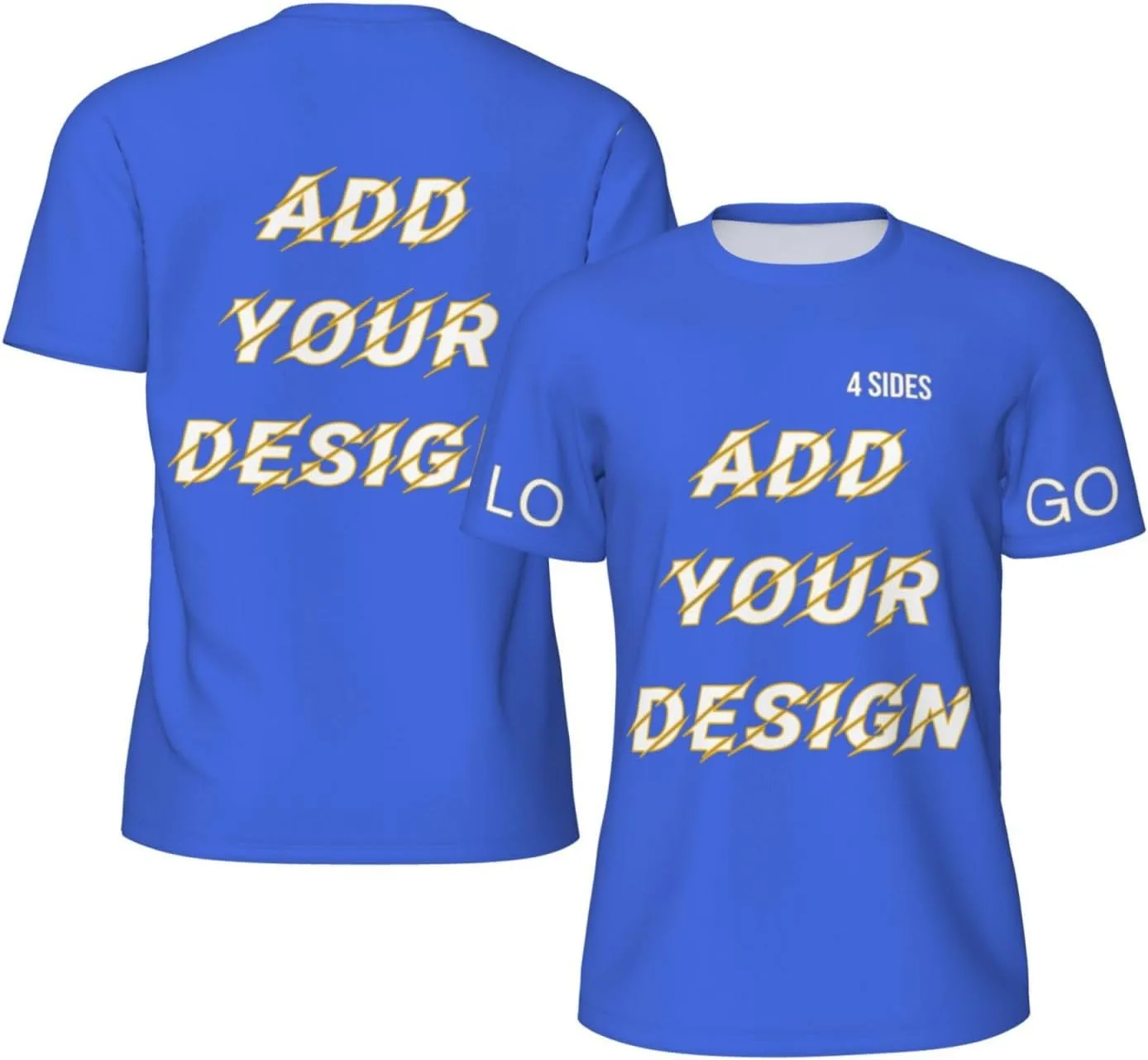 

Футболка мужская Custom T Shirts с принтом на 4 сторонах